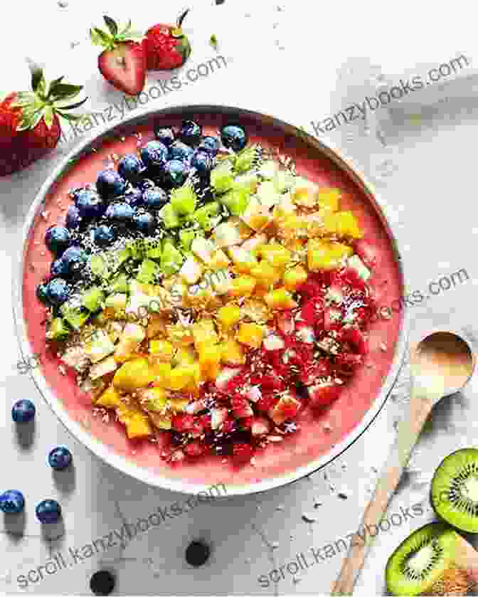 A Vibrant And Colorful Smoothie Bowl Topped With Fresh Fruits And Nuts, Offering A Burst Of Energy And Immunity Boosting Nutrients. Superfood Boost: Immunity Building Smoothie Bowls Green Drinks Energy Bars And More