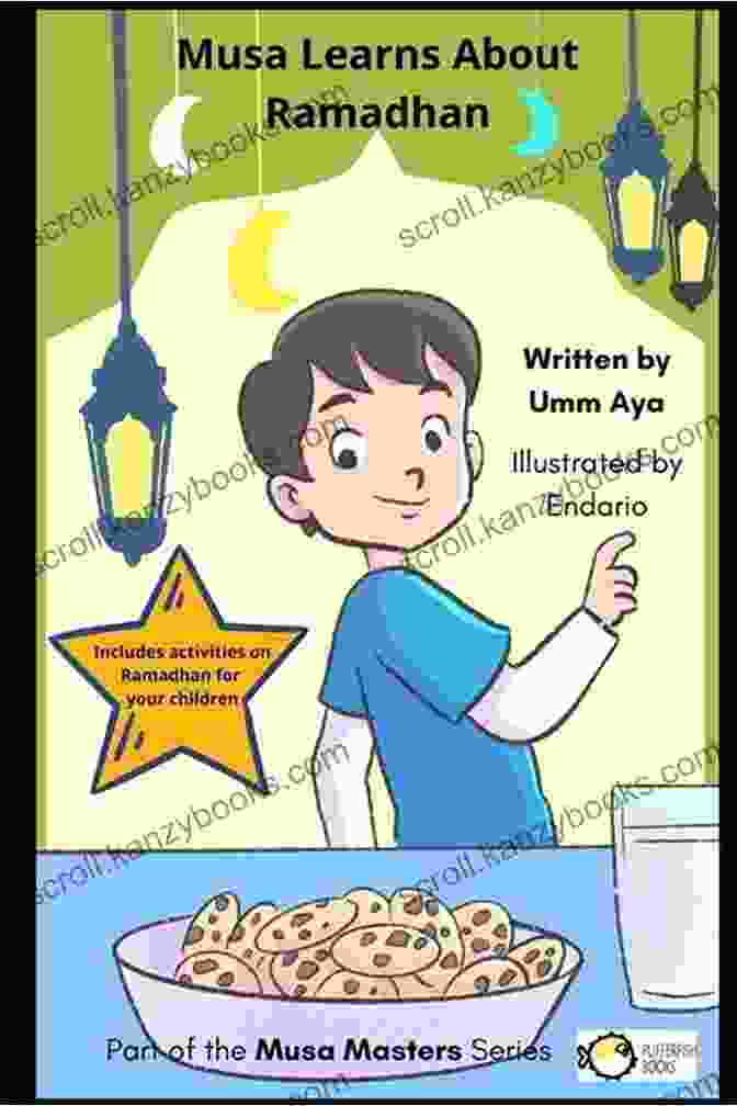 Musa Learns About Ramadhan Book Cover Featuring A Young Boy Looking Up At The Crescent Moon Musa Learns About Ramadhan : Ramadhan And Super Yummy Oat Cookies