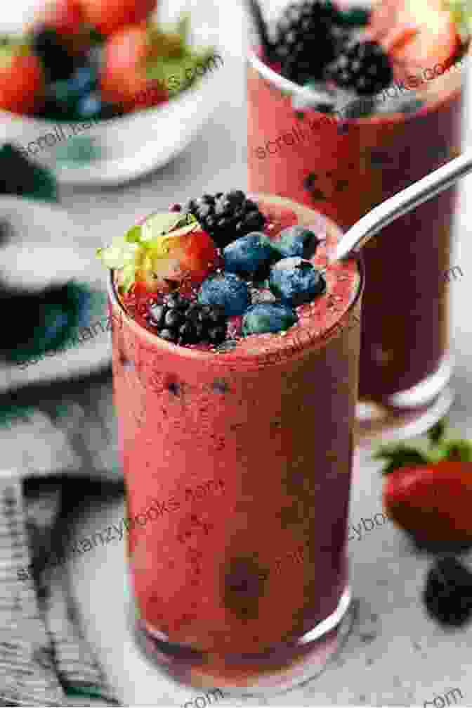 Vibrant Green Smoothie Topped With Berries Low Histamine Cookbook 110 Recipes : Nutritionist Approved Recipes For Histamine Intolerance